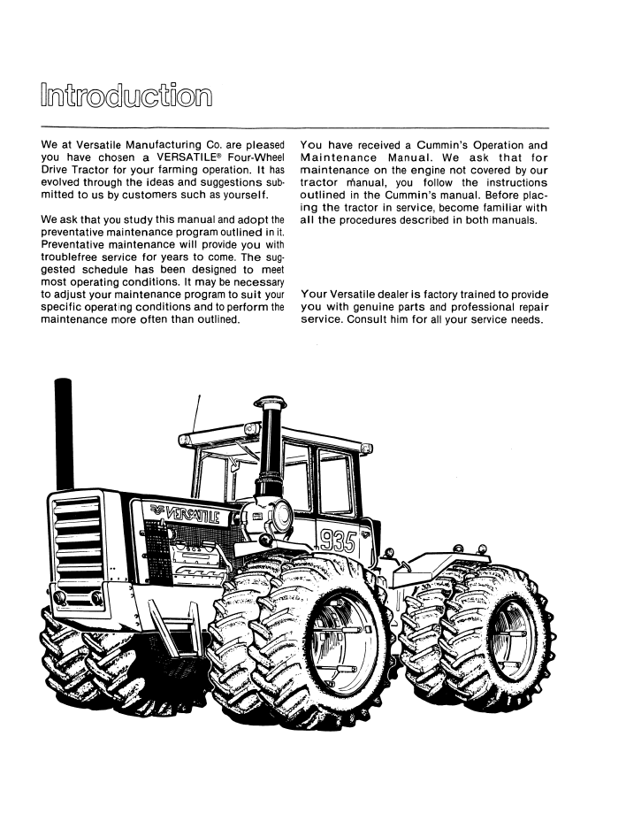 Versatile 935 950 Operator Manual New Holland 42093520 PDF