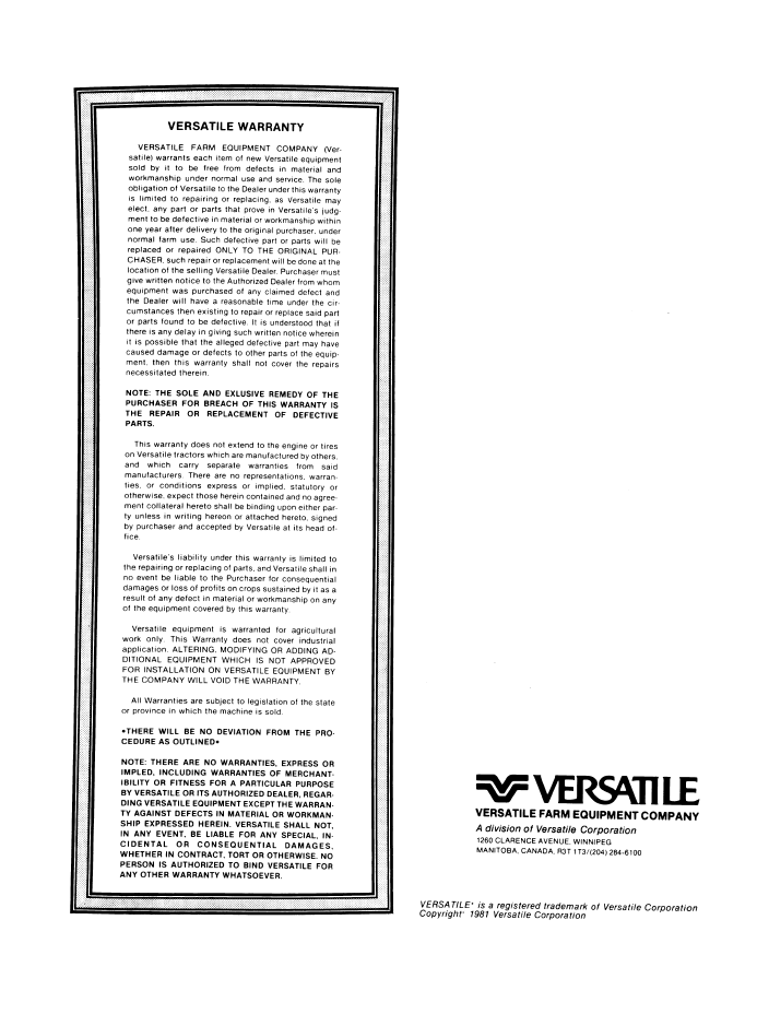 Versatile 935 950 Tractor Operator Manual PDF 42093521