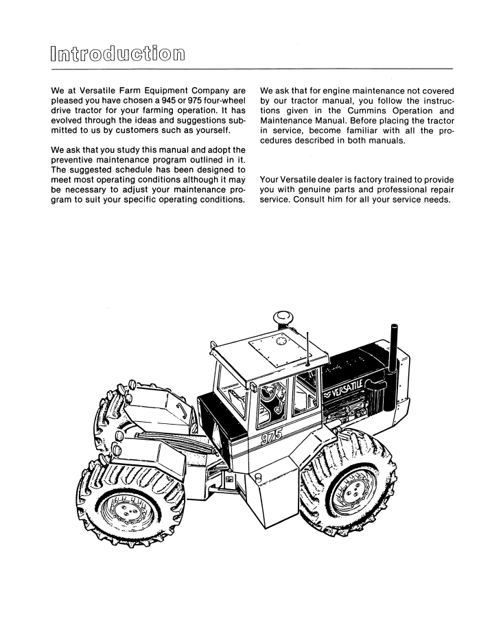Versatile 945 975 Operator Manual 42094520 PDF