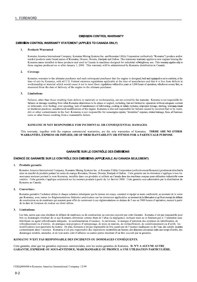 WA600-3 Operation Manual SEAM056100P PDF