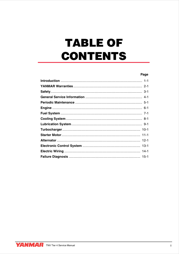 Yanmar 3TNV86CT 4TNV86CT Engine Repair & Service Manual