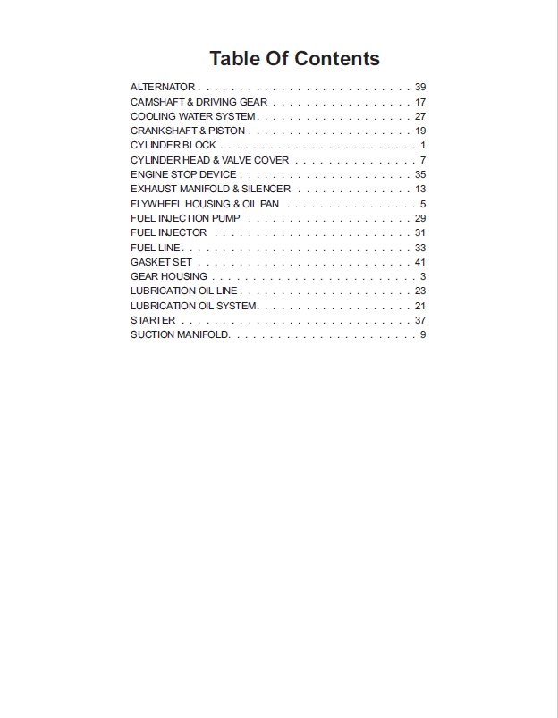 Yanmar 4TNE106-GE Engine Parts Manual 908293 | Mustang PDF Catalog