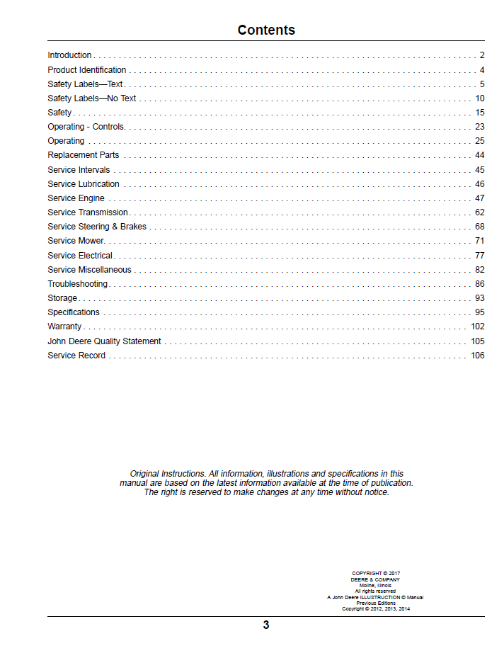 Z900B Z900M Z900R ZTrak Pro Series Operator Manual (OMUC15069)